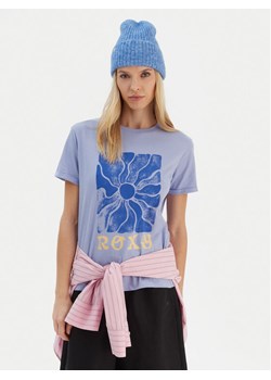 Roxy T-Shirt ERJZT05911 Fioletowy Regular Fit ze sklepu MODIVO w kategorii Bluzki damskie - zdjęcie 188040903