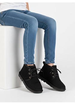 Botki Dziecięce Luna Czarne Zamszowe Wygodne na Zimę ze sklepu royalfashion.pl w kategorii Buty zimowe dziecięce - zdjęcie 188041102