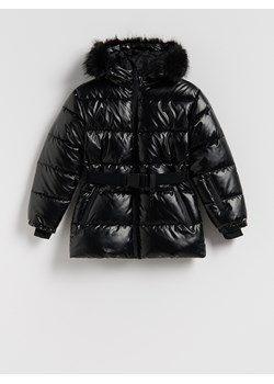 Reserved - Pikowana kurtka z paskiem - czarny ze sklepu Reserved w kategorii Płaszcze dziewczęce - zdjęcie 188041133