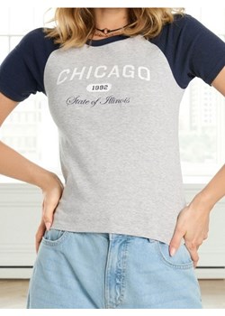 Sinsay - Koszulka z krótkim rękawem - niebieski ze sklepu Sinsay w kategorii Bluzki damskie - zdjęcie 188041322