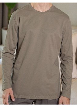 Sinsay - Bawełniana koszulka z długimi rękawami - brązowy ze sklepu Sinsay w kategorii T-shirty męskie - zdjęcie 188041331