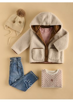 Reserved - Kurtka z miękkim misiem - beżowy ze sklepu Reserved w kategorii Kurtki dziewczęce - zdjęcie 188041911