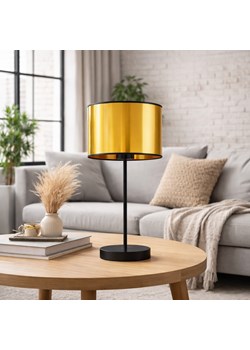 Złota lampa stołowa do salonu w stylu glamour NICEA MIRROR ze sklepu Lysne w kategorii Lampy stołowe - zdjęcie 188042952