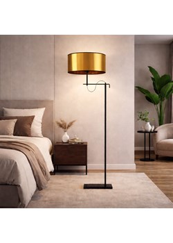 Czarna lampa podłogowa biurowa KAMERUN MIRROR ze sklepu Lysne w kategorii Lampy podłogowe - zdjęcie 188042970