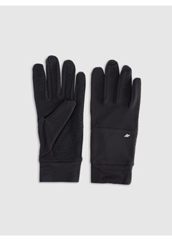 Rękawiczki dzianinowe Touch Screen uniseks 4F 4FWMM00AGLOU150 - czarne ze sklepu Sportstylestory.com w kategorii Rękawiczki damskie - zdjęcie 188044102