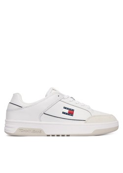 Sneakersy Tommy Jeans Tjm Cupsole Leather EM0EM01660 Biały ze sklepu eobuwie.pl w kategorii Buty sportowe męskie - zdjęcie 188047904