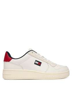 Tommy Jeans Sneakersy Tjm Retro Basket EM0EM01681 Biały ze sklepu MODIVO w kategorii Buty sportowe męskie - zdjęcie 188048401
