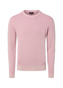 Nils Sundström Męski sweter z dzianiny Mężczyźni drobna dzianina różowy marmurkowy ze sklepu vangraaf w kategorii Swetry męskie - zdjęcie 188049753