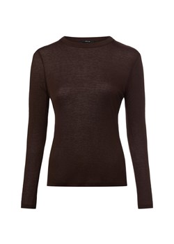 Opus Damska koszula z długim rękawem z wełną - Sefemina Kobiety Sztuczne włókno czekoladowy jednolity ze sklepu vangraaf w kategorii Bluzki damskie - zdjęcie 188049770