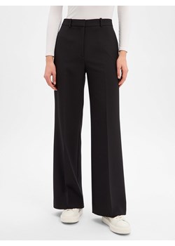 HUGO Damskie spodnie materiałowe - Hasmina Kobiety Sztuczne włókno czarny jednolity ze sklepu vangraaf w kategorii Spodnie damskie - zdjęcie 188049773