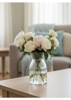 Sinsay - Ryflowany wazon - clear ze sklepu Sinsay w kategorii Wazony - zdjęcie 188050234