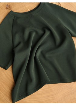 Reserved - T-shirt z modalem - ciemnozielony ze sklepu Reserved w kategorii Bluzki damskie - zdjęcie 188052932