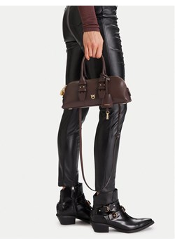 Torebka PINKO Bowling Bag Baguette AI 25-26 PLTT 105334 A0QO Brązowy ze sklepu eobuwie.pl w kategorii Torebki damskie - zdjęcie 188053343
