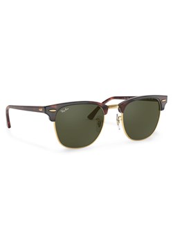 Okulary przeciwsłoneczne Ray-Ban Clubmaster 0RB3016 W0366 Brązowy ze sklepu eobuwie.pl w kategorii Okulary przeciwsłoneczne damskie - zdjęcie 188053494