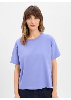 american vintage Koszulka damska - Fizvalley Kobiety Bawełna bzowy jednolity ze sklepu vangraaf w kategorii Bluzki damskie - zdjęcie 188055634