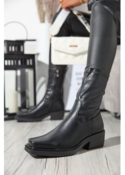 Royalfashion Czarne damskie wysokie botki Safog ze sklepu royalfashion.pl w kategorii Botki - zdjęcie 188057634