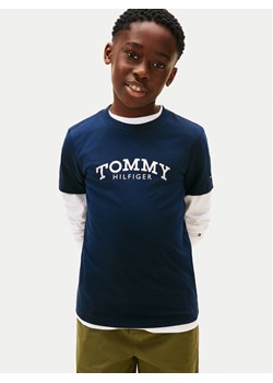 Tommy Hilfiger T-Shirt Monotype Print KB0KB10051 M Granatowy Regular Fit ze sklepu MODIVO w kategorii T-shirty chłopięce - zdjęcie 188057992