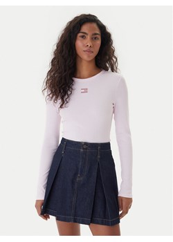 Tommy Jeans Bluzka DW0DW20178 Różowy Slim Fit ze sklepu MODIVO w kategorii Bluzki damskie - zdjęcie 188058070