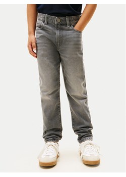 Tommy Hilfiger Jeansy KB0KB10038 D Szary Straight Fit ze sklepu MODIVO w kategorii Spodnie dziewczęce - zdjęcie 188058101