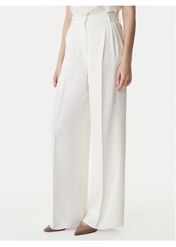 Marella Spodnie materiałowe Adito 2615131221 Écru Straight Fit ze sklepu MODIVO w kategorii Spodnie damskie - zdjęcie 188058230