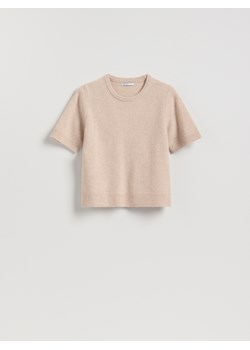 Reserved - Wełniany sweter - beżowy ze sklepu Reserved w kategorii Swetry damskie - zdjęcie 188060643