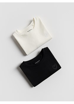 Reserved - Luźny t-shirt 2 pack - wielobarwny ze sklepu Reserved w kategorii Bluzki dziewczęce - zdjęcie 188060654