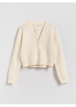Reserved - Kardigan z dodatkiem wiskozy - złamana biel ze sklepu Reserved w kategorii Swetry dziewczęce - zdjęcie 188060714