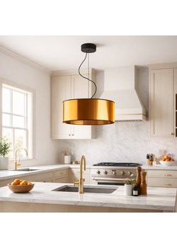 Miedziana lampa wisząca nad wyspę do kuchni HAJFA MIRROR fi - 40 cm ze sklepu Lysne w kategorii Lampy wiszące - zdjęcie 188060952