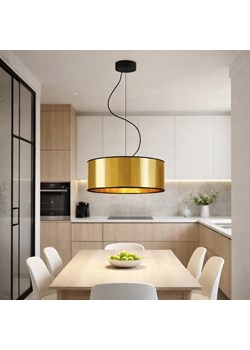 Złota lampa wisząca glamour HAJFA MIRROR fi - 40 cm ze sklepu Lysne w kategorii Lampy wiszące - zdjęcie 188060954