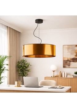 Lampa wisząca miedziana do biura HAJFA MIRROR fi - 60 cm ze sklepu Lysne w kategorii Lampy wiszące - zdjęcie 188060961