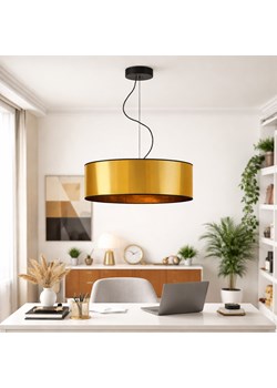 Złota lampa wisząca do salonu w stylu glamour HAJFA MIRROR fi - 60 cm ze sklepu Lysne w kategorii Lampy wiszące - zdjęcie 188060963