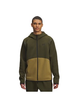 Męska bluza dresowa rozpinana z kapturem Under Armour UA Unstoppable Fleece Full-Zip - khaki ze sklepu Sportstylestory.com w kategorii Bluzy męskie - zdjęcie 188061353