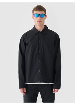 Męska kurtka koszulowa przejściowa 4F 4FRSS24TTJAM0887 - czarna ze sklepu Sportstylestory.com w kategorii Koszule męskie - zdjęcie 188061361
