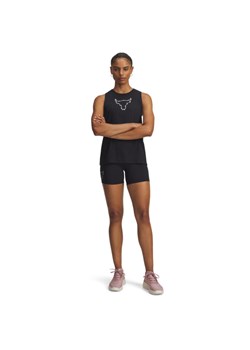 Damskie spodenki treningowe Under Armour Project Rock Middie Short - czarne ze sklepu Sportstylestory.com w kategorii Szorty - zdjęcie 188061372