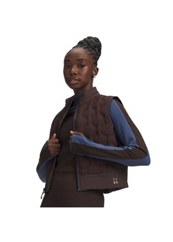 Damska kamizelka puchowa pikowana Under Armour UA Halo CW Vest - brązowa ze sklepu Sportstylestory.com w kategorii Kamizelki damskie - zdjęcie 188061540