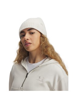 Damska czapka zimowa Under Armour W Halftime Cable Knit Beanie - beżowa ze sklepu Sportstylestory.com w kategorii Czapki zimowe damskie - zdjęcie 188061571