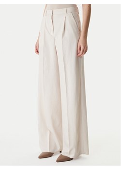 Marella Spodnie palazzo Slogan2 2615131311 Écru Wide Leg ze sklepu MODIVO w kategorii Spodnie damskie - zdjęcie 188062162