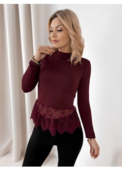 bluzka avery bordowa one size ze sklepu UBRA w kategorii Bluzki damskie - zdjęcie 188062723