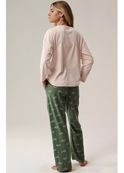 Atlantic bawełniana piżama damska dwuczęściowa NLP-501-ROZJ_ZIE, Kolor różowo-zielony, Rozmiar S, ATLANTIC ze sklepu Intymna w kategorii Piżamy damskie - zdjęcie 188062811