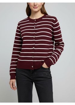 Sinsay - Kardigan z guzikami w paski - bordowy ze sklepu Sinsay w kategorii Swetry damskie - zdjęcie 188063962