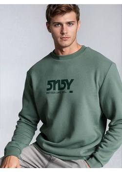 Sinsay - Bluza crewneck z napisem - zielony ze sklepu Sinsay w kategorii Bluzy męskie - zdjęcie 188064022