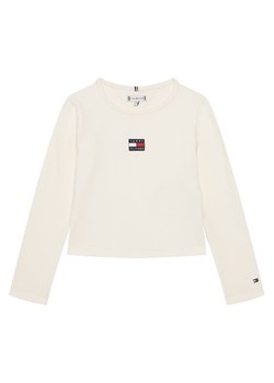 Tommy Hilfiger Bluzka KG0KG09065 S Écru Regular Fit ze sklepu MODIVO w kategorii Bluzki dziewczęce - zdjęcie 188065214