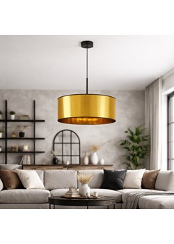 Złota glamour lampa wisząca do salonu SINTRA MIRROR fi - 40 cm ze sklepu Lysne w kategorii Lampy wiszące - zdjęcie 188065451