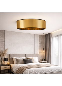 Nowoczesny plafon sufitowy do sypialni 80 cm złoty glamour MEDINA MIRROR fi - 80 cm ze sklepu Lysne w kategorii Lampy sufitowe - zdjęcie 188065473