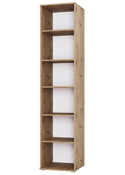 Regał wysoki do salonu 50 cm dąb artisan W2-N63 ze sklepu Edinos.pl w kategorii Regały i witryny - zdjęcie 188065582
