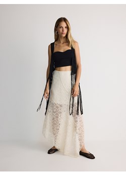 Reserved - Kamizelka z frędzlami - czarny ze sklepu Reserved w kategorii Kamizelki damskie - zdjęcie 188066031