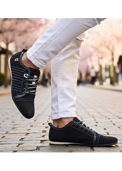 Wiązane granatowe buty chłopięce /D3-3 13849 T162/ ze sklepu Pantofelek24.pl w kategorii Półbuty dziecięce - zdjęcie 188066161