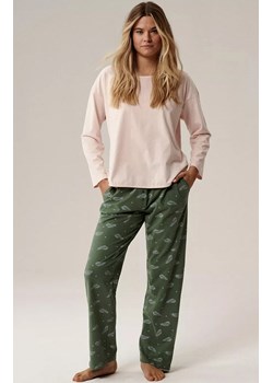 Atlantic bawełniana piżama damska dwuczęściowa NLP-501-ROZJ_ZIE, Kolor różowo-zielony, Rozmiar S, ATLANTIC ze sklepu Intymna w kategorii Piżamy damskie - zdjęcie 188066543