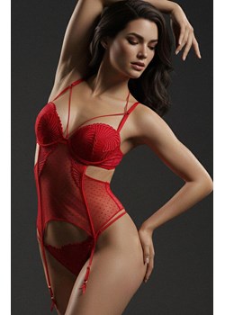 Czerwony gorset z podwiązkami 3670 Cocktail, Kolor czerwony, Rozmiar 70B, Lormar ze sklepu Intymna w kategorii Gorsety - zdjęcie 188066591