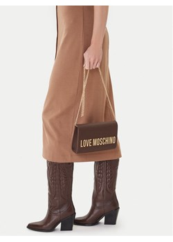 LOVE MOSCHINO Torebka JC4121PP0NKD031A Brązowy ze sklepu MODIVO w kategorii Kopertówki - zdjęcie 188066593